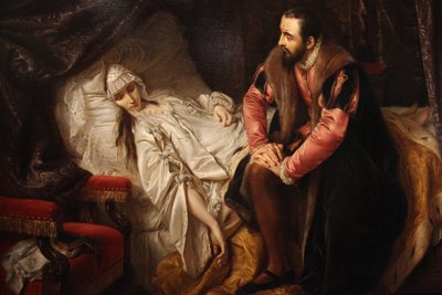 The Death of Barbara Radziwiłł by Józef Simmler